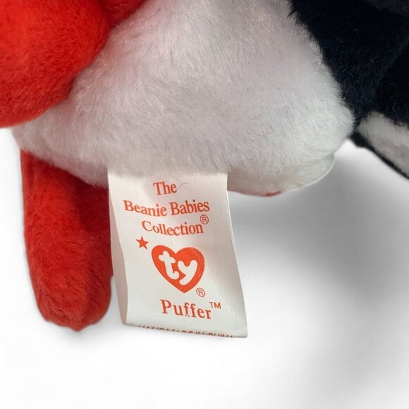 TY Beanie Babies "Puffer" The Puffin 8" Plush Toy Bird Collectible 1997 NWT - Picture 3 of 6